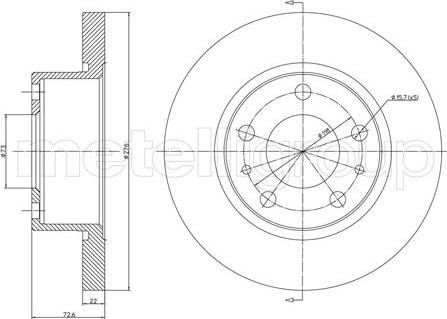 Metelli 23-0570 - Тормозной диск unicars.by