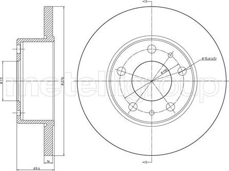 Metelli 23-0572 - Тормозной диск unicars.by