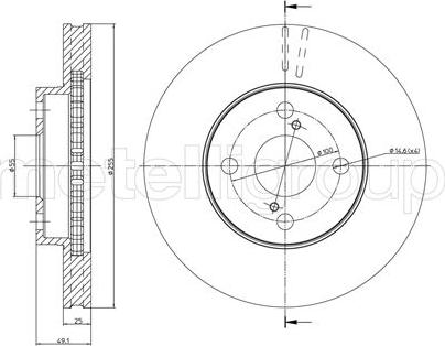 Metelli 23-0640C - Тормозной диск unicars.by