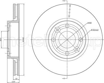 Metelli 23-0641C - Тормозной диск unicars.by