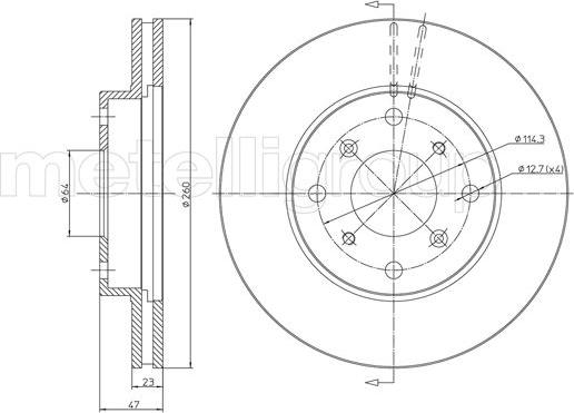 Metelli 23-0650 - Тормозной диск unicars.by