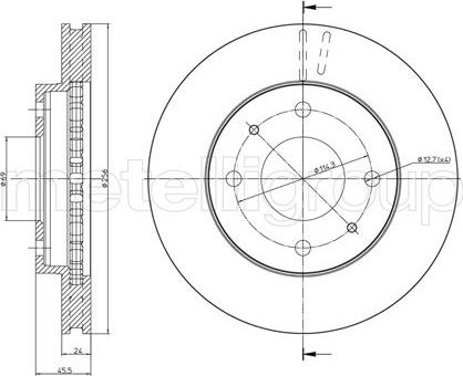 Metelli 23-0653 - Тормозной диск unicars.by