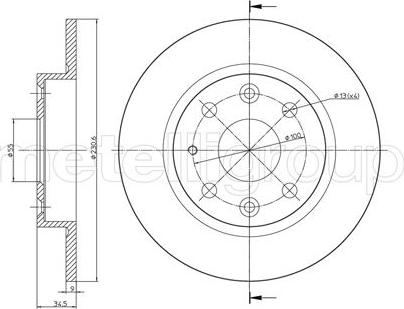 Metelli 23-0664 - Тормозной диск unicars.by