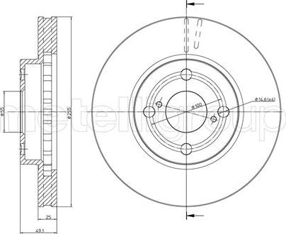 Metelli 23-0637 - Тормозной диск unicars.by