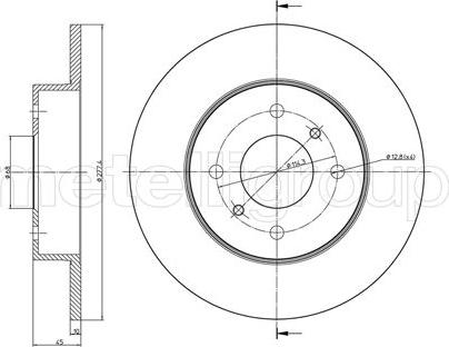 Metelli 23-0672 - Тормозной диск unicars.by