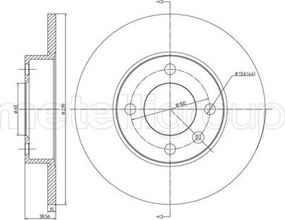 Metelli 23-0054 - Тормозной диск unicars.by