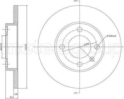 Metelli 23-0053 - Тормозной диск unicars.by