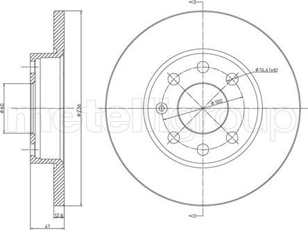 Metelli 23-0080 - Тормозной диск unicars.by