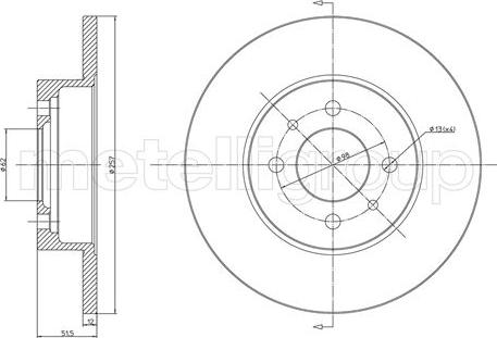 Metelli 23-0083 - Тормозной диск unicars.by