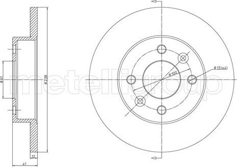 Metelli 23-0082 - Тормозной диск unicars.by