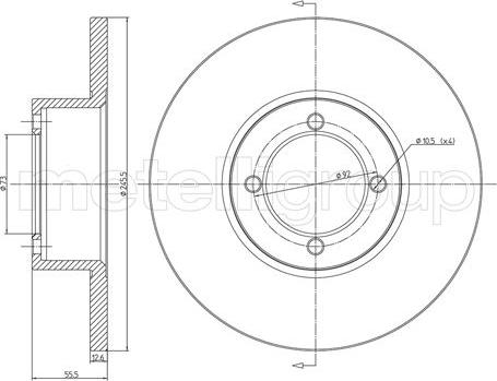 Metelli 23-0022 - Тормозной диск unicars.by