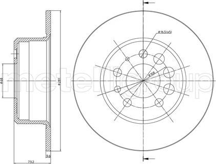 Metelli 23-0074 - Тормозной диск unicars.by