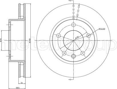 Metelli 23-0194 - Тормозной диск unicars.by