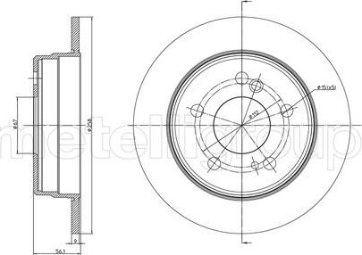 Metelli 23-0104 - Тормозной диск unicars.by