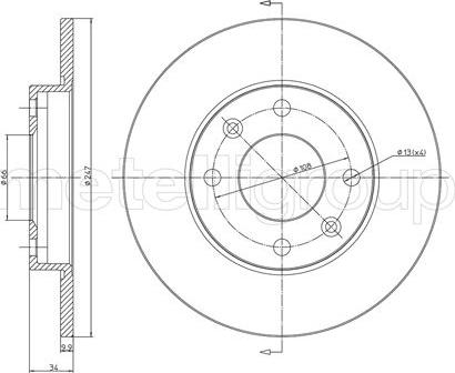 Metelli 23-0100 - Тормозной диск unicars.by