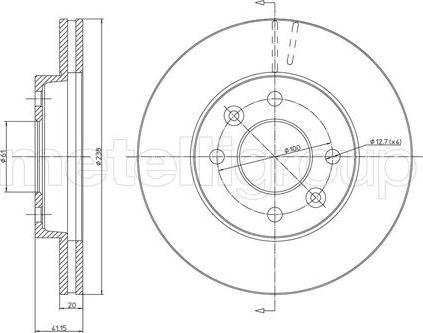 Metelli 23-0110 - Тормозной диск unicars.by