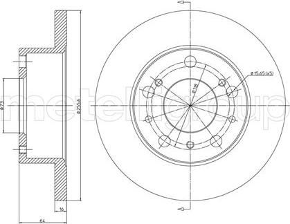 Metelli 23-0134 - Тормозной диск unicars.by