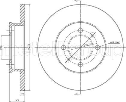 Metelli 23-0136 - Тормозной диск unicars.by