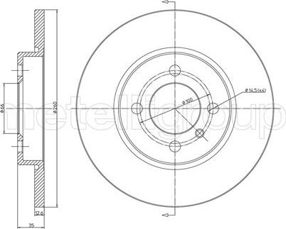 Metelli 23-0122 - Тормозной диск unicars.by