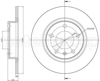 Metelli 23-0890C - Тормозной диск unicars.by