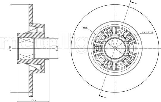 Metelli 23-0844 - Тормозной диск unicars.by