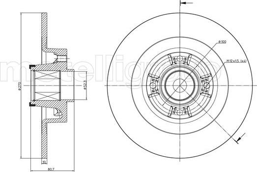 Metelli 23-0804 - Тормозной диск unicars.by