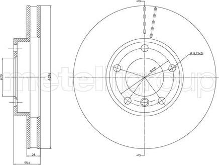 Metelli 23-0808 - Тормозной диск unicars.by