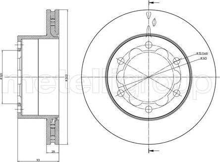 Metelli 23-0880 - Тормозной диск unicars.by