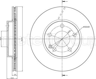 Metelli 23-0831C - Тормозной диск unicars.by