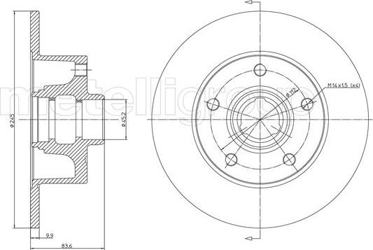 Metelli 23-0394 - Тормозной диск unicars.by