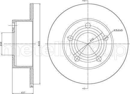 Metelli 23-0395C - Тормозной диск unicars.by