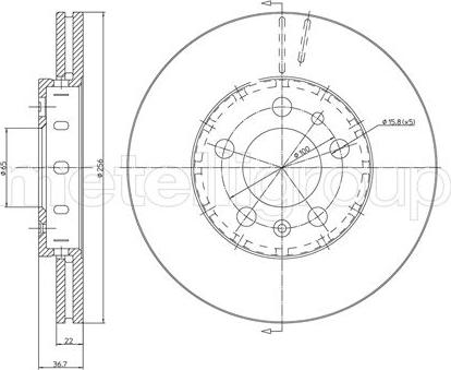 Metelli 23-0390C - Тормозной диск unicars.by