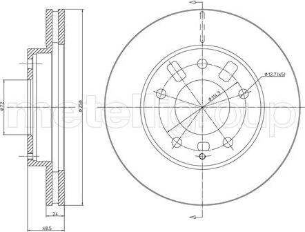 Metelli 23-0347 - Тормозной диск unicars.by