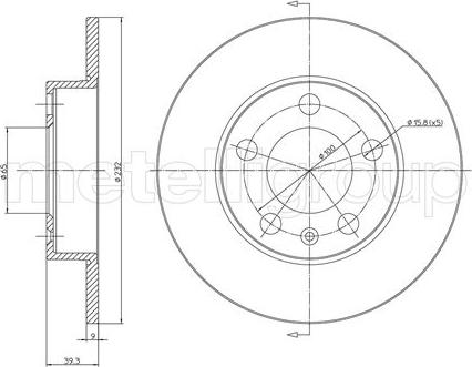 Metelli 23-0366C - Тормозной диск unicars.by