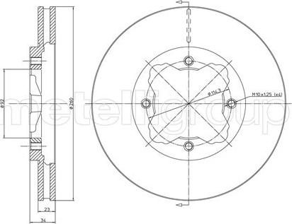 Metelli 23-0360 - Тормозной диск unicars.by