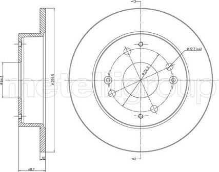 Metelli 23-0361 - Тормозной диск unicars.by