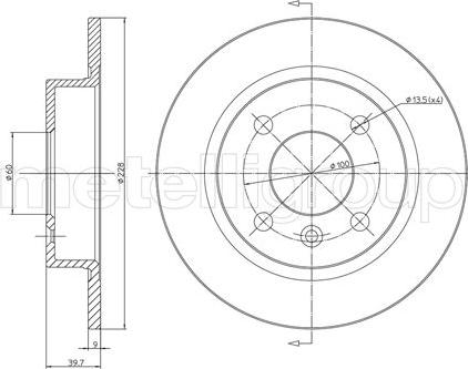 Metelli 23-0309 - Тормозной диск unicars.by