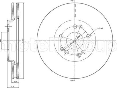 Metelli 23-0300 - Тормозной диск unicars.by