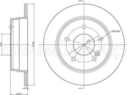 Metelli 23-0315C - Тормозной диск unicars.by