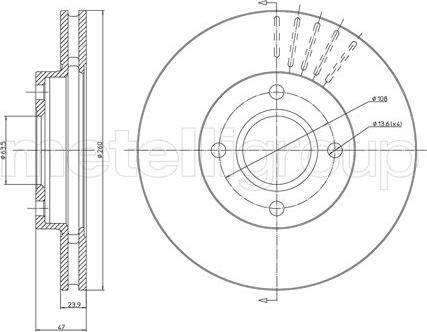 Metelli 23-0316 - Тормозной диск unicars.by