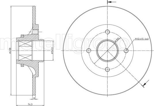 Metelli 23-0384 - Тормозной диск unicars.by