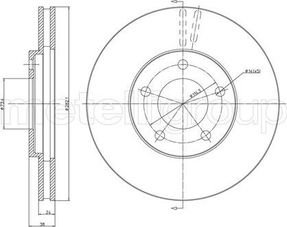 Metelli 23-0331 - Тормозной диск unicars.by