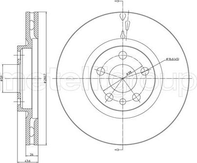 Metelli 23-0338 - Тормозной диск unicars.by