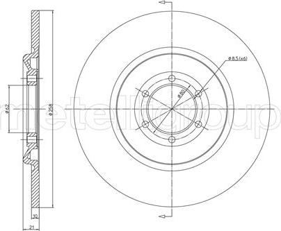 Metelli 23-0325 - Тормозной диск unicars.by