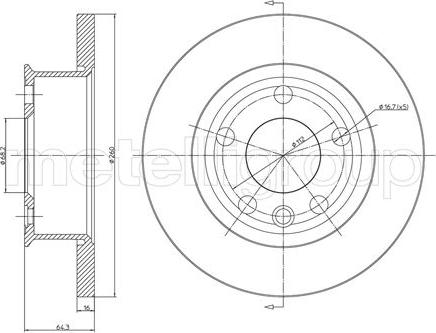 Metelli 23-0293 - Тормозной диск unicars.by