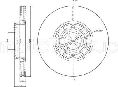 Metelli 23-0262C - Тормозной диск unicars.by