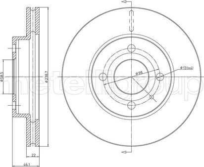 Metelli 23-0202 - Тормозной диск unicars.by