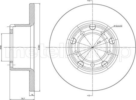 Metelli 23-0210 - Тормозной диск unicars.by