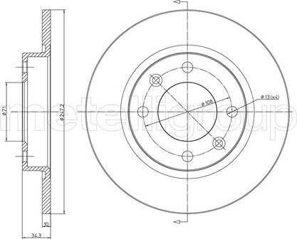 Metelli 23-0217 - Тормозной диск unicars.by