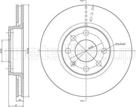 Metelli 23-0284 - Тормозной диск unicars.by